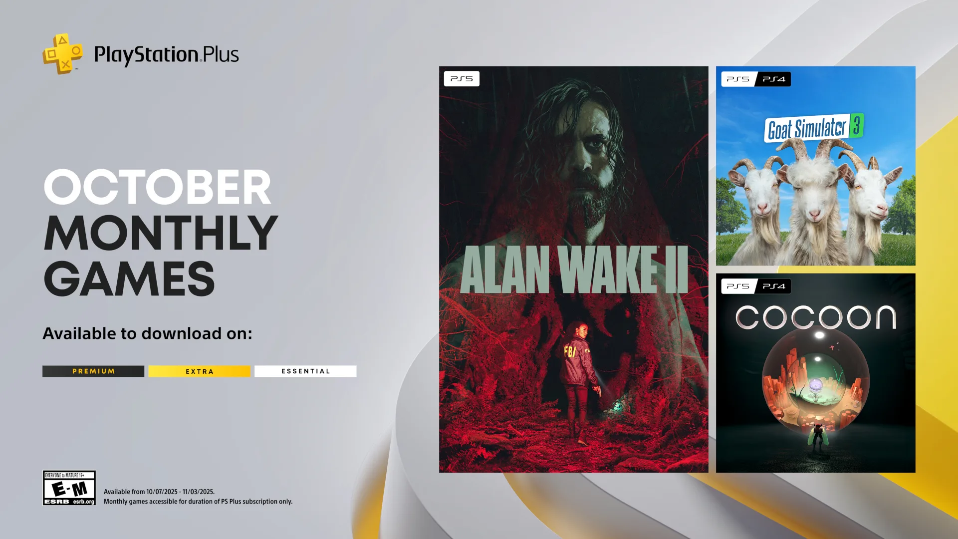 Игры месяца PlayStation Plus: Октябрь 2025